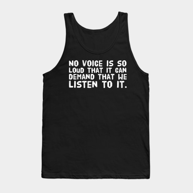 Loud voice Tank Top by MADMIKE CLOTHING